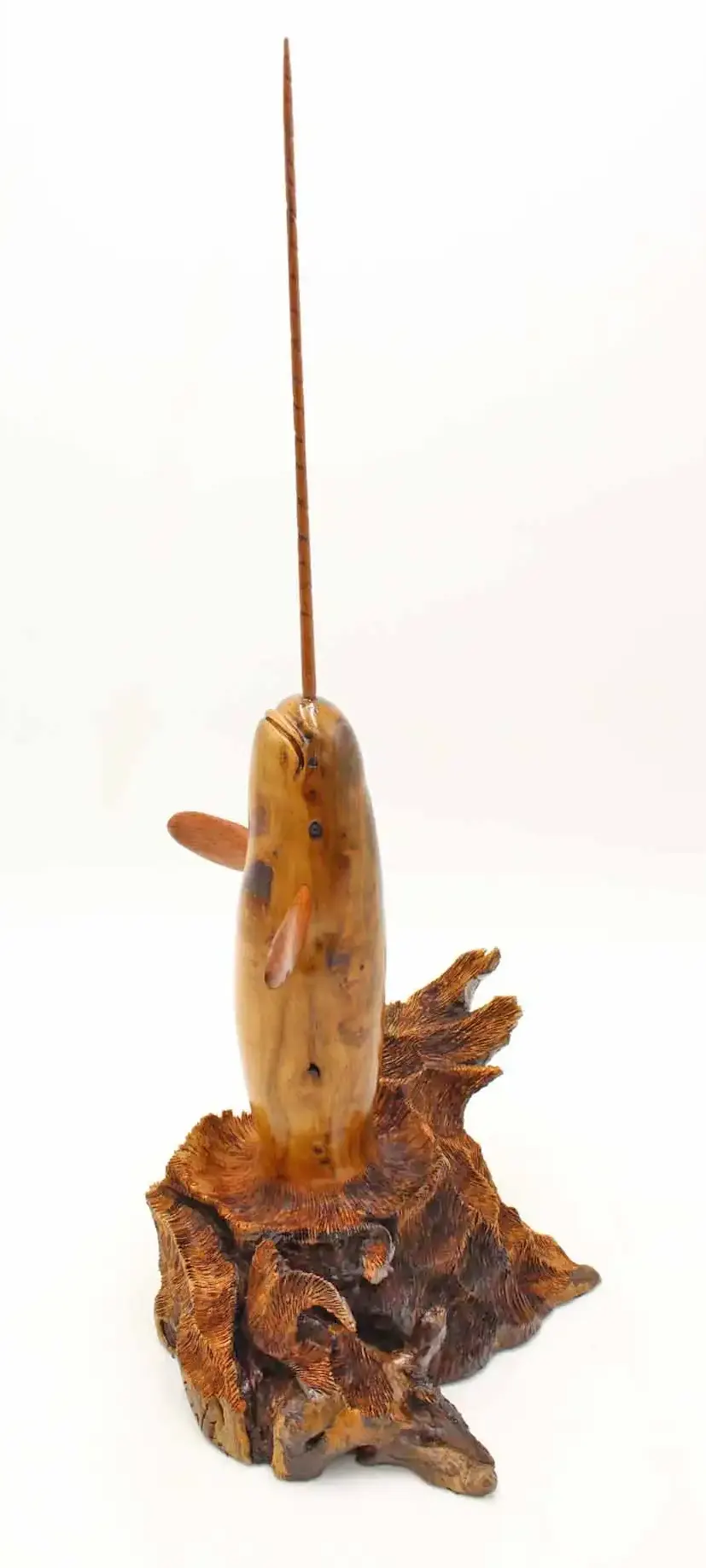 Narwhal woodcarving sculpture